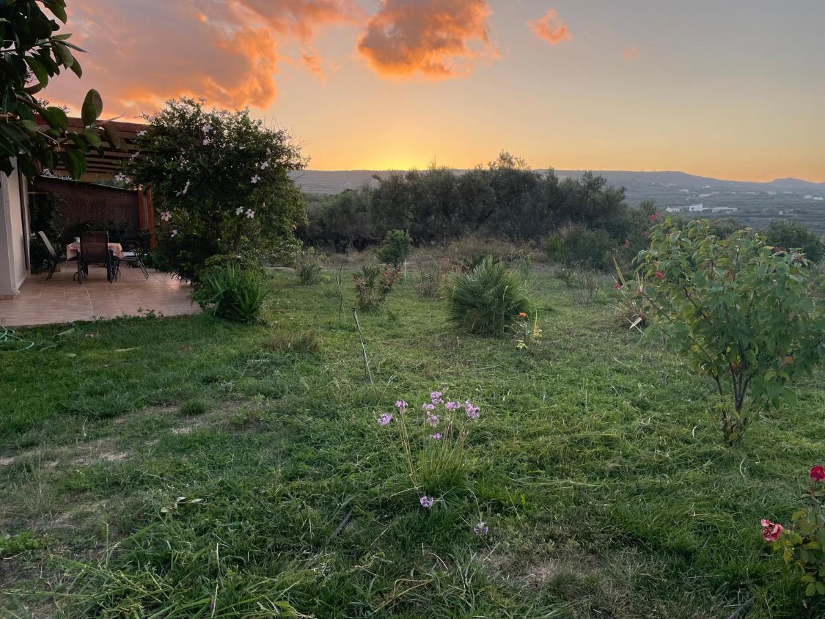 Chrissi'S House With Garden And Sea View Zerviana Villa กิสเซมอส ภายนอก รูปภาพ